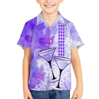 Hawaiian Cocktail Valentine Day Hawaiian Shirt Hibiscus Kakau Pattern Purple Version LT03 - Polynesian Pride