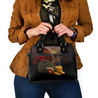 Slouch Hat and Biscuits ANZAC Shoulder Handbag with Soldier Silver Fern LT03 - Polynesian Pride