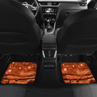 The Rising Sun Badge ANZAC Car Mats Last Post Field of Poppy Starry Night Style LT03 Set 2pcs - Back Black - Polynesian Pride