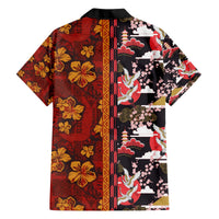 Japanese Culture Hawaii Style Hawaiian Shirt Hawaiian Tribal and Japanese Pattern Together Culture LT03 - Polynesian Pride