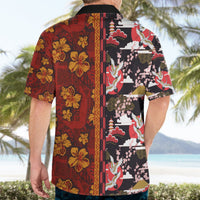 Japanese Culture Hawaii Style Hawaiian Shirt Hawaiian Tribal and Japanese Pattern Together Culture LT03 - Polynesian Pride