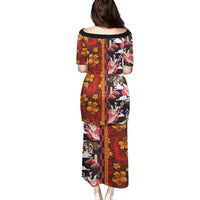 Japanese Culture Hawaii Style Puletasi Hawaiian Tribal and Japanese Pattern Together Culture LT03 - Polynesian Pride