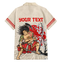 Personalised Japanese Culture Hawaii Style Hawaiian Shirt Japanese Samurai with Hawaiian Pattern LT03 - Polynesian Pride