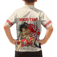 Personalised Japanese Culture Hawaii Style Hawaiian Shirt Japanese Samurai with Hawaiian Pattern LT03 - Polynesian Pride