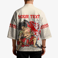 Personalised Japanese Culture Hawaii Style Kimono Japanese Samurai with Hawaiian Pattern - Polynesian Pride