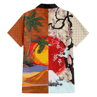 Japanese Culture Hawaii Style Hawaiian Shirt Mauna Kea and Fuji Mountains LT03 - Polynesian Pride