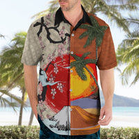Japanese Culture Hawaii Style Hawaiian Shirt Mauna Kea and Fuji Mountains LT03 - Polynesian Pride