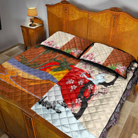 Pan-Pacific Festival Quilt Bed Set Mauna Kea and Fuji Mountains