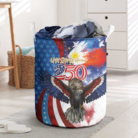 Philippines and United States Semiquincentennial Laundry Basket Eagle and National Flag Style LT03 Multicolor - Polynesian Pride