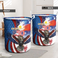 Philippines and United States Semiquincentennial Laundry Basket Eagle and National Flag Style LT03 - Polynesian Pride