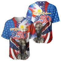Philippines and United States Semiquincentennial Baseball Jersey Eagle and National Flag Style LT03 - Polynesian Pride