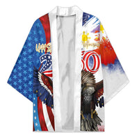 Philippines and United States Semiquincentennial Kimono Eagle and National Flag Style LT03 Unisex Multicolor - Polynesian Pride