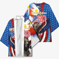 Philippines and United States Semiquincentennial Kimono Eagle and National Flag Style LT03 - Polynesian Pride