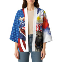 Philippines and United States Semiquincentennial Kimono Eagle and National Flag Style LT03 - Polynesian Pride