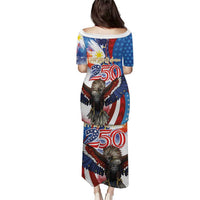Philippines and United States Semiquincentennial Puletasi Eagle and National Flag Style