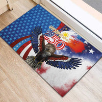 Philippines and United States Semiquincentennial Rubber Doormat Eagle and National Flag Style LT03 - Polynesian Pride