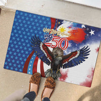 Philippines and United States Semiquincentennial Rubber Doormat Eagle and National Flag Style LT03 - Polynesian Pride