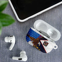 American Samoa and United States Semiquincentennial AirPods Case Bald Eagle with National Flag Style