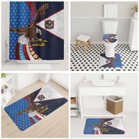 American Samoa and United States Semiquincentennial Bathroom Set Bald Eagle with National Flag Style LT03 - Polynesian Pride