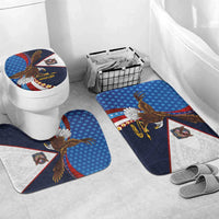 American Samoa and United States Semiquincentennial Bathroom Set Bald Eagle with National Flag Style LT03 Mat Set Only (3 pcs) One Size Multicolor - Polynesian Pride