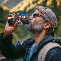 American Samoa and United States Semiquincentennial 4 in 1 Can Cooler Tumbler Bald Eagle with National Flag Style LT03 - Polynesian Pride