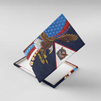 American Samoa and United States Semiquincentennial Canvas Wall Art Bald Eagle with National Flag Style LT03 With Frame Multicolor - Polynesian Pride