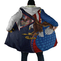 American Samoa and United States Semiquincentennial Cloak Bald Eagle with National Flag Style