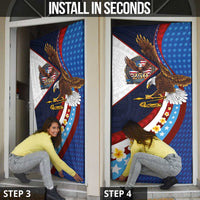 American Samoa and United States Semiquincentennial Door Cover Bald Eagle with National Flag Style