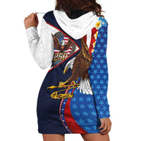 American Samoa and United States Semiquincentennial Hoodie Dress Bald Eagle with National Flag Style