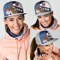 American Samoa and United States Semiquincentennial Mesh Trucker Cap Bald Eagle with National Flag Style LT03 - Polynesian Pride