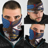 American Samoa and United States Semiquincentennial Neck Gaiter Bald Eagle with National Flag Style LT03 - Polynesian Pride