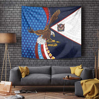 American Samoa and United States Semiquincentennial Tapestry Bald Eagle with National Flag Style LT03 Multicolor - Polynesian Pride