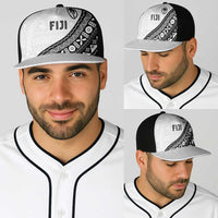 Fijian Rugby Baseball Net Cap Tapa Pattern and Palm Tree Tribal