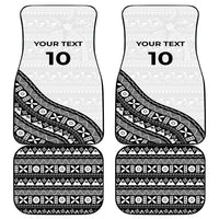 Custom Fijian Rugby Car Mats Tapa Pattern and Palm Tree Tribal
