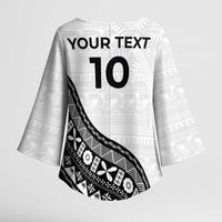 Custom Fijian Rugby Kimono Sleeve Blouse Tapa Pattern and Palm Tree Tribal LT03 - Polynesian Pride