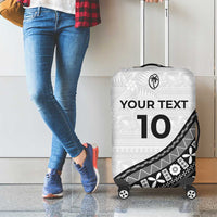 Custom Fijian Rugby Luggage Cover Tapa Pattern and Palm Tree Tribal LT03 - Polynesian Pride