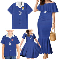 Custom Fijian Football Family Matching Mermaid Dress and Hawaiian Shirt Tapa Pattern and Shark Tribal