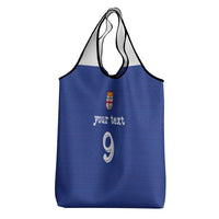 Custom Fijian Football Grocery Bag Tapa Pattern and Shark Tribal