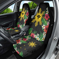 Tropical Hawaii and Philippines Car Seat Cover Kanaka Maoli and Sun Badge Batok Tattoo Colorful