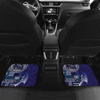 Samoan Siapo Art Tattoo Polynesian Pattern Car Mats Navy Color - Polynesian Pride