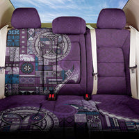 Samoan Siapo Art Tattoo Polynesian Pattern Back Car Seat Cover Purple Color LT03 One Size Purple - Polynesian Pride