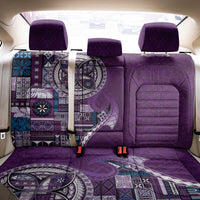 Samoan Siapo Art Tattoo Polynesian Pattern Back Car Seat Cover Purple Color LT03 - Polynesian Pride