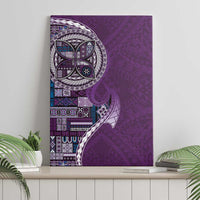 Samoan Siapo Art Tattoo Polynesian Pattern Canvas Wall Art Purple Color - Polynesian Pride