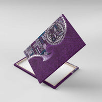 Samoan Siapo Art Tattoo Polynesian Pattern Canvas Wall Art Purple Color - Polynesian Pride