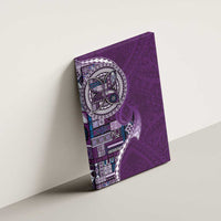 Samoan Siapo Art Tattoo Polynesian Pattern Canvas Wall Art Purple Color - Polynesian Pride