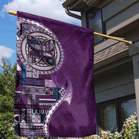 Samoan Siapo Art Tattoo Polynesian Pattern Garden Flag Purple Color - Polynesian Pride