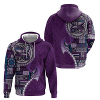 Samoan Siapo Art Tattoo Polynesian Pattern Hoodie Purple Color - Polynesian Pride