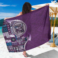 Samoan Siapo Art Tattoo Polynesian Pattern Sarong Purple Color - Polynesian Pride