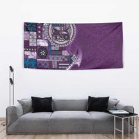 Samoan Siapo Art Tattoo Polynesian Pattern Tapestry Purple Color LT03 - Polynesian Pride