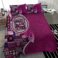Samoan Siapo Art Tattoo Polynesian Pattern Bedding Set Pink Color - Polynesian Pride